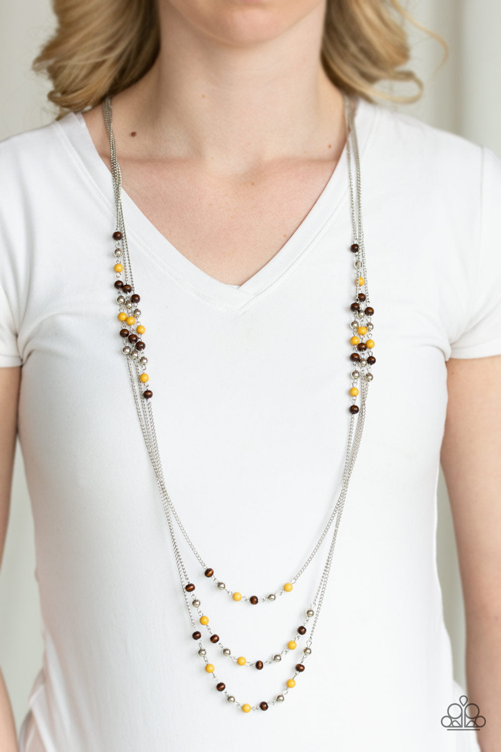 Seasonal Sensation Yellow Necklace
