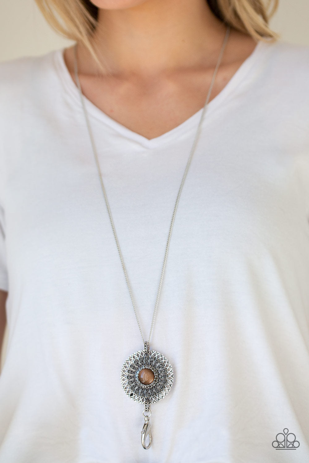 So Solar Brown Lanyard