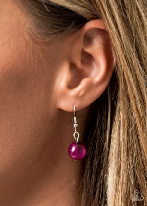Sorry To Burst Your Bubble Purple Necklace