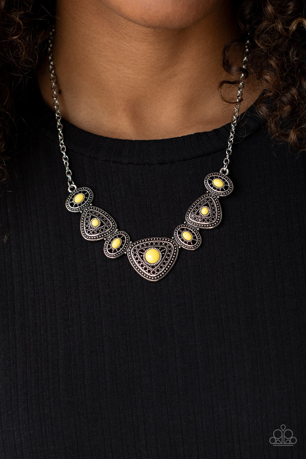 Totally TERRA-torial Yellow Necklace
