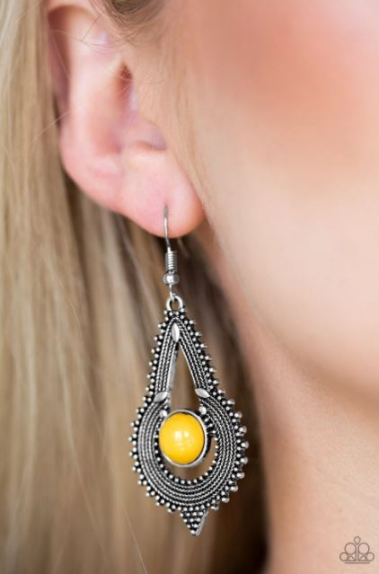 Zoomin' Zumba Yellow Earring