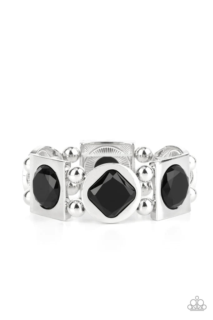 Asymmetrical A-Lister Black Bracelet