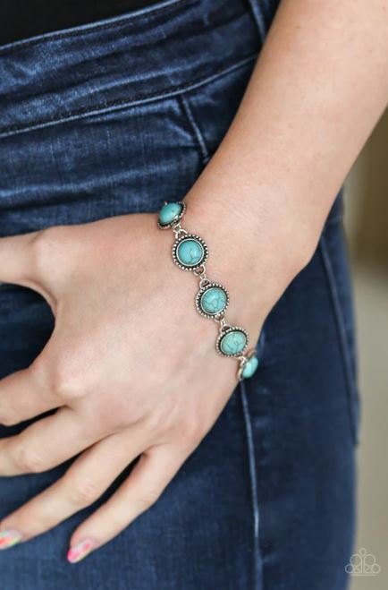 Carved In SANDSTONE Blue Bracelet