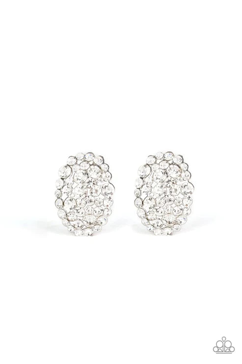 Daring Dazzle White Post Earring