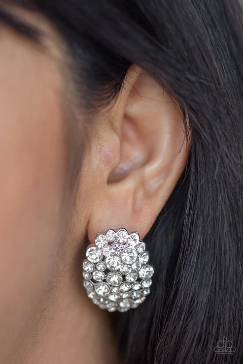 Daring Dazzle White Post Earring