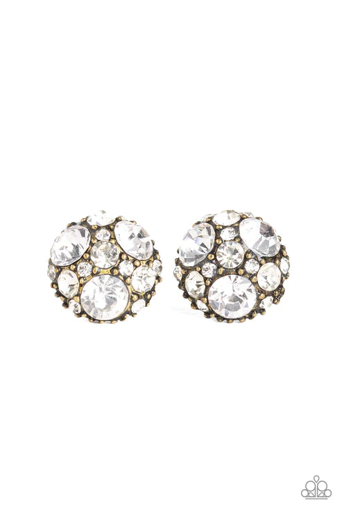 Diamond Daze Brass Post Earring