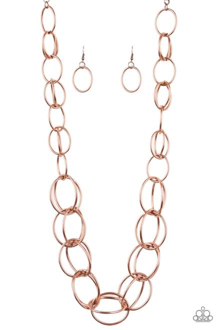 Elegently Ensnared Copper Necklace