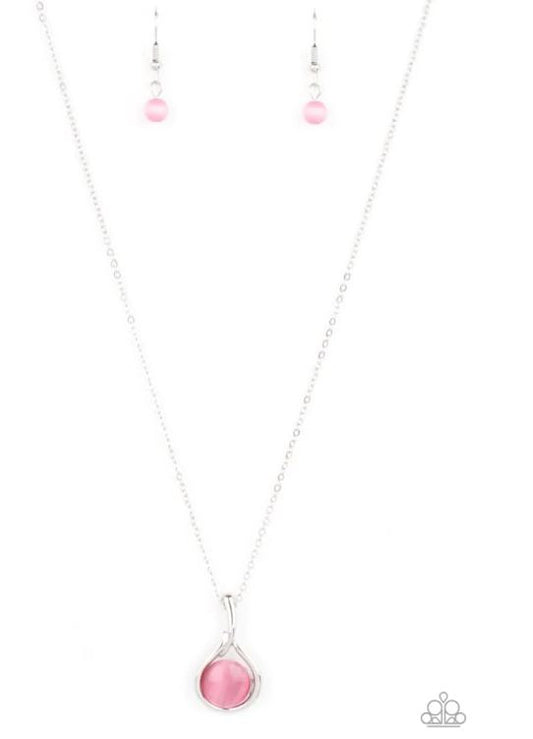 Fairy Lights Pink Necklace