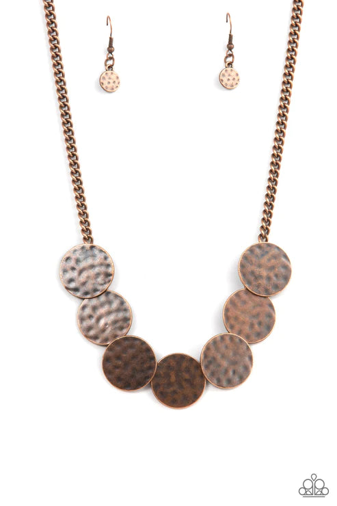 Flip a Coin Copper Necklace