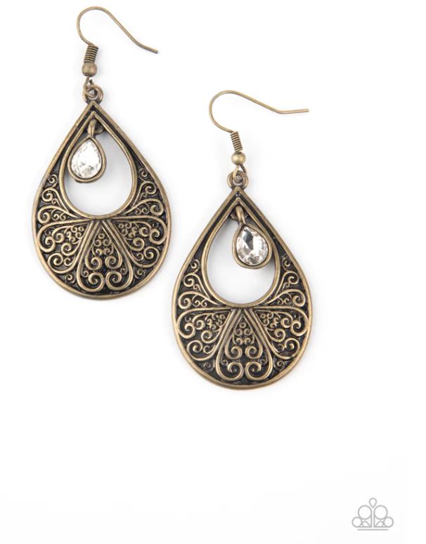 Garden Magic Brass Earring