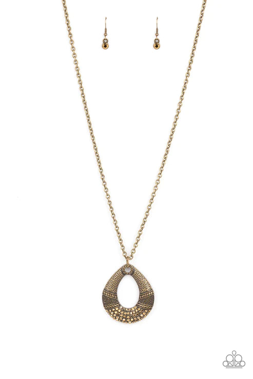 Glitz and Grind Brass Necklace