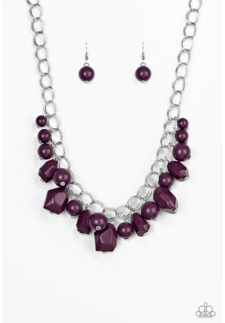 Gorgeously Globetrotter Purple Necklace