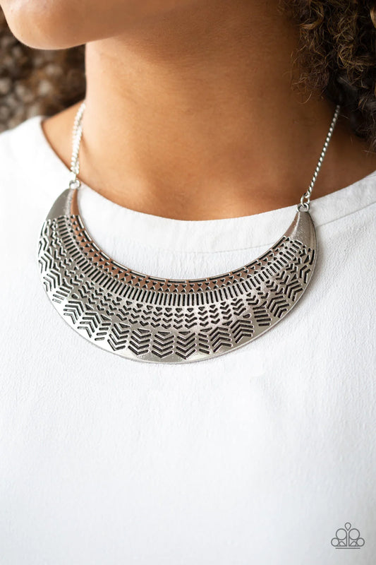 Large As Life Silver Necklace
