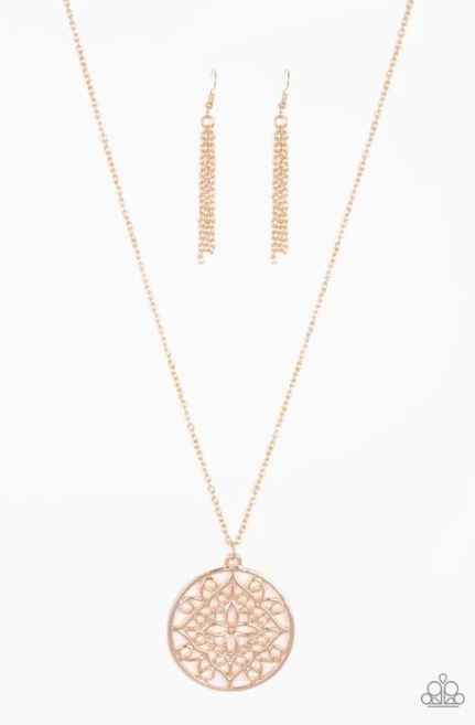 Mandala Melody Rose Gold Necklace