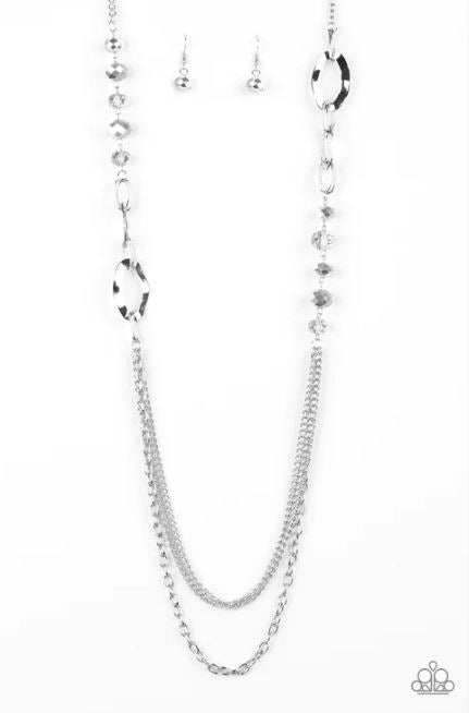 Modern Girl Glam Silver Necklace