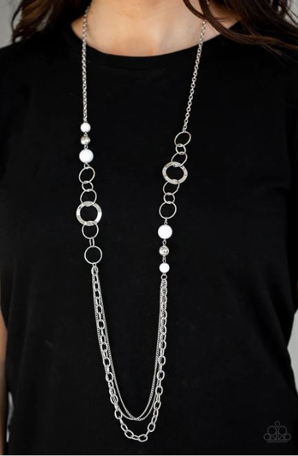 Modern Motley White Necklace