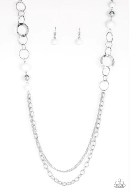 Modern Motley White Necklace