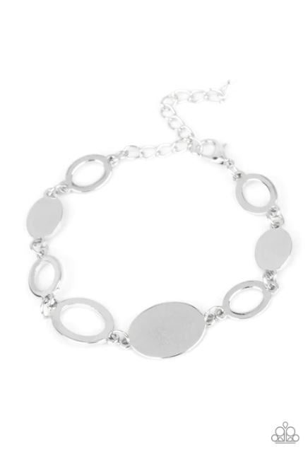 Oval and Out Silver Bracelet