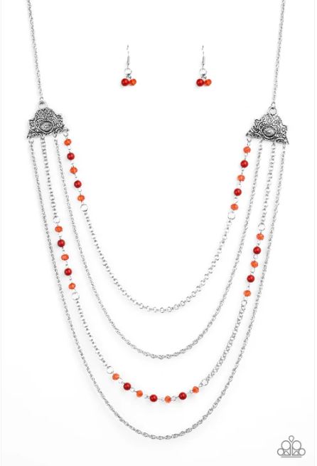 Pharaoh Finesse Red Necklace