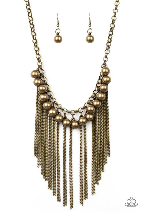 Powerhouse Prowl Brass Necklace