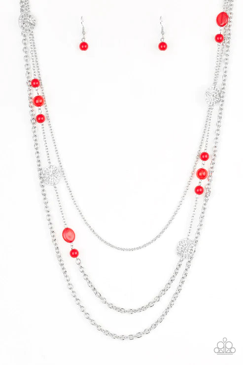 Pretty Pop-tastic Red Necklace