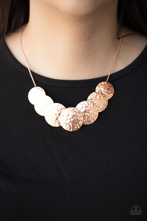 RADIAL Waves Copper Necklace
