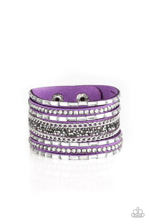 Rhinestone Rumble Purple Braclet