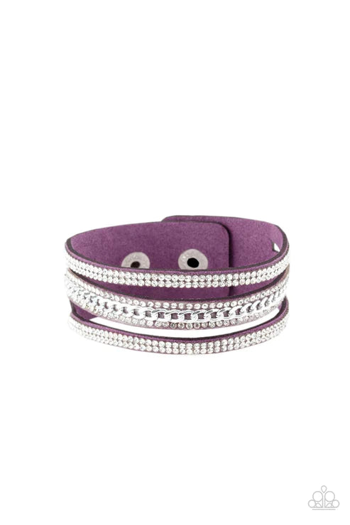 Rollin In Rhinestones Purple Urban Bracelet