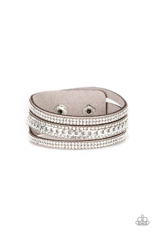 Rollin In Rhinestones Silver Urban Bracelet