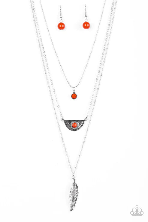 Sahara Sparrow Orange Necklace