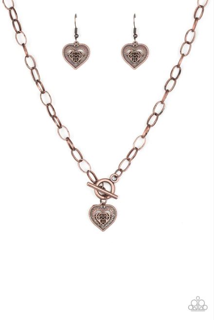 Say No AMOUR Copper Necklace