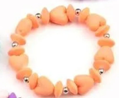 Starlet Shimmer Orange Heart Bracelet
