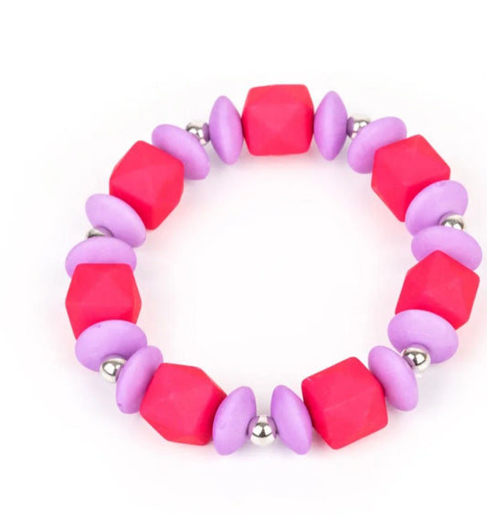 Starlet Shimmer Red Cube Purple Bracelet