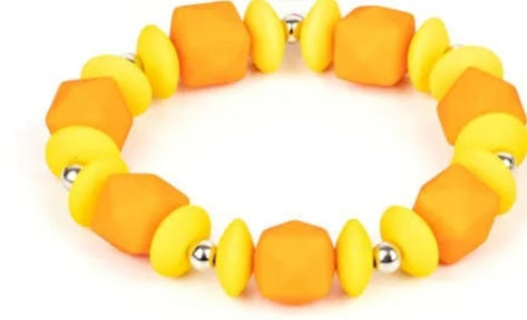 Starlet Shimmer Orange Cube Yellow Bracelet