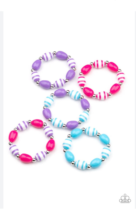 Starlet Shimmer Striped Bead Bracelet