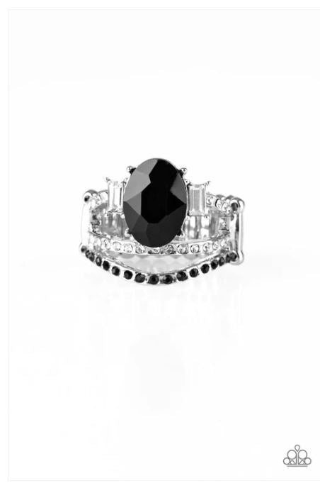 Spectacular Sparkle Black Ring