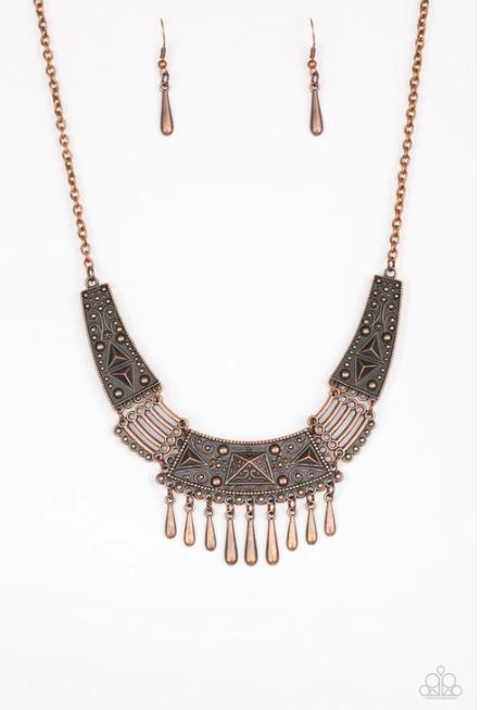 STEERING It Up Copper Necklace