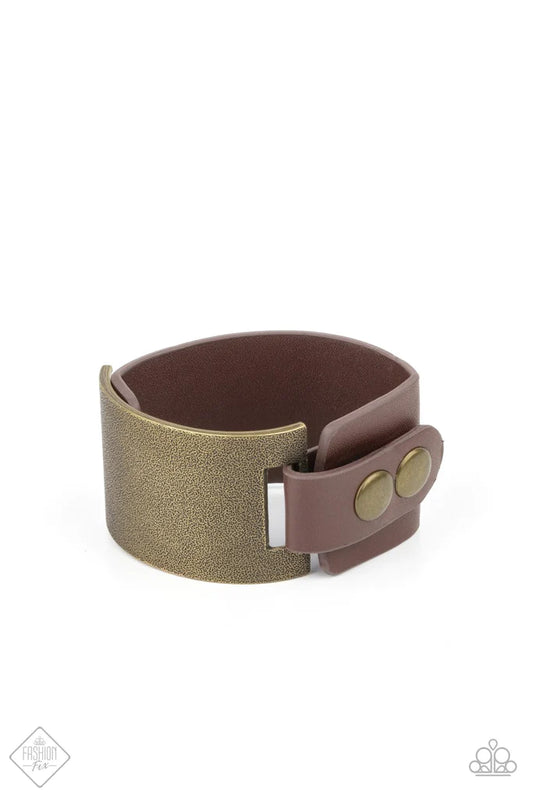 Studded Synchronism Brass Urban Bracelet