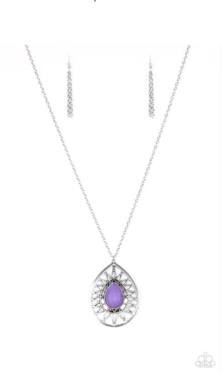 Summer Sunbeam Purple Necklace
