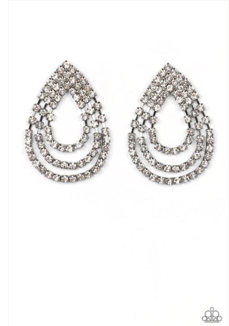 Take a POWER Stance Black Post Earrings