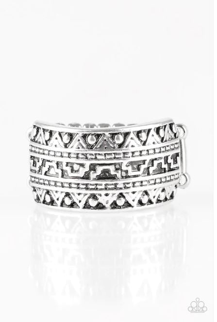 Textile Triumph Silver Ring