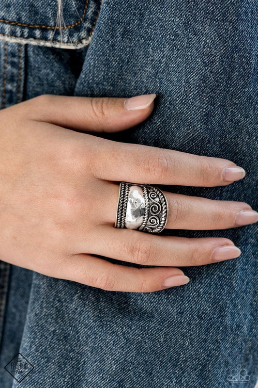 Textured Tantrum Silver Ring