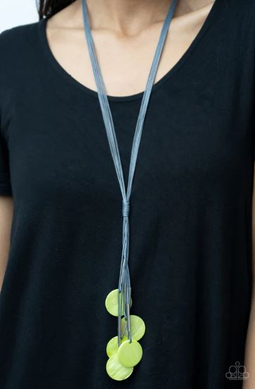 Tidal Tassels Green Necklace