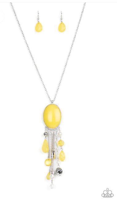 Whimsical Wishes Yellow Necklace