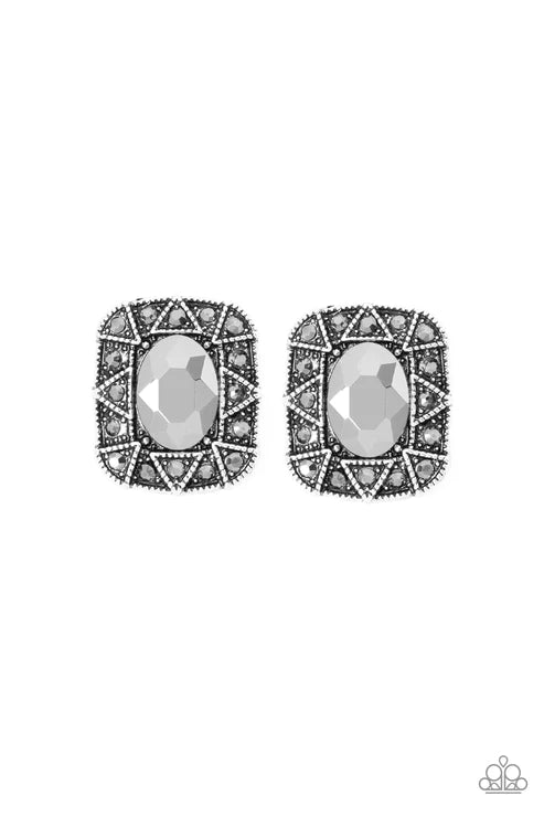 Young Money Silver Post Earrings