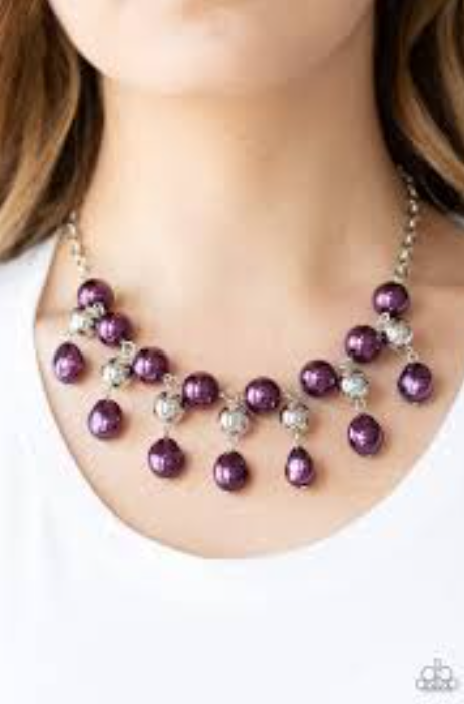 Queen Of The Gala Purple Necklace