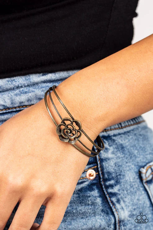 Rosey Repose Brass Bracelet