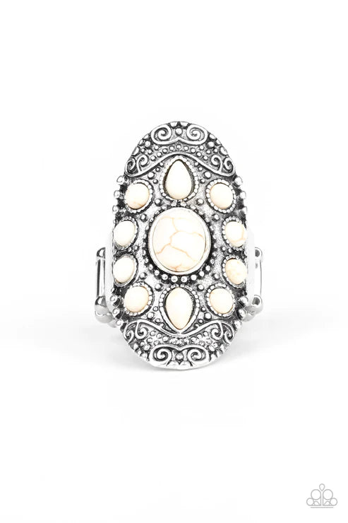 Stone Sunrise White Ring