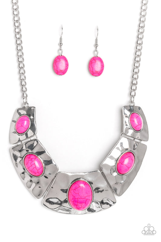 Ruler in Favor Pink Necklace