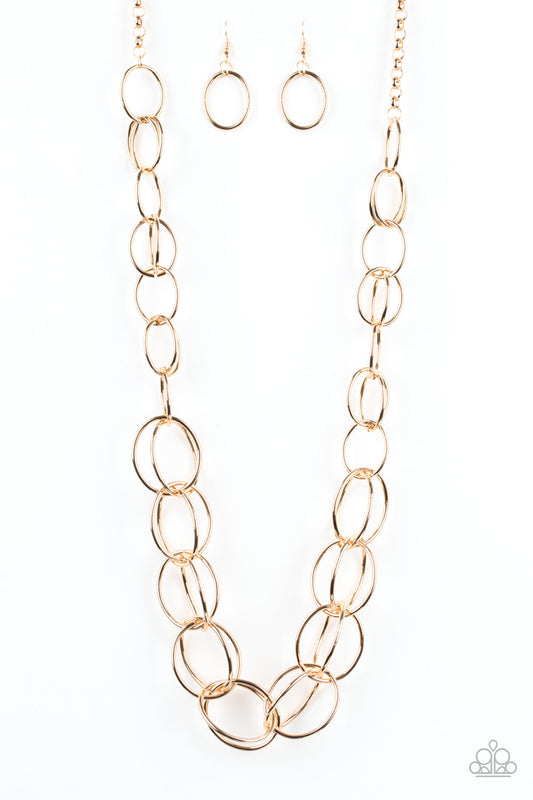 Elegantly Ensnared Gold Necklace